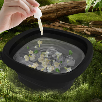 Collapsible Silicone Face Ice Bath Tray Cold Therapy for Facial Puffiness Portable Cryo Skin Tool Travel Beauty Bowl Facial Tool